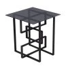 Cortland 22 in. Black Square Glass End Table by Southern Enterprises -Southern Enterprises Sales black southern enterprises end side tables hd391953 64 1000