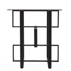 Cortland 22 in. Black Square Glass End Table by Southern Enterprises -Southern Enterprises Sales black southern enterprises end side tables hd391953 c3 1000