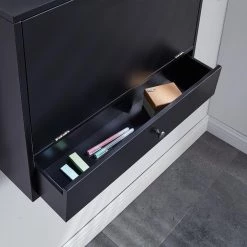 Baxton 26 in. Black Floating Wood Laptop Desk by Southern Enterprises -Southern Enterprises Sales black southern enterprises floating desks hd525112 77 1000