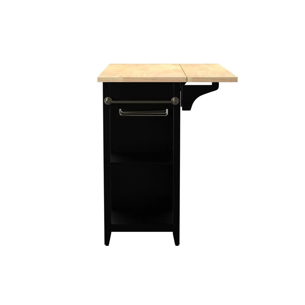 Boscobel Black Kitchen Island with Drop Leaf by Southern Enterprises 6 Boscobel Black Kitchen Island with Drop Leaf by Southern Enterprises - Image 4
