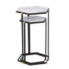 Kimmel 14.5 in. Black Hexagon MDF End Table 2-Pieces by Southern Enterprises -Southern Enterprises Sales black southern enterprises nesting tables hd391632 64 1000