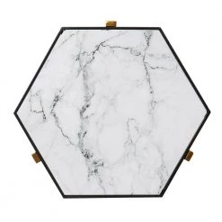 Kimmel 14.5 in. Black Hexagon MDF End Table 2-Pieces by Southern Enterprises -Southern Enterprises Sales black southern enterprises nesting tables hd391632 a0 1000