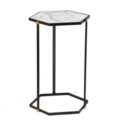 Kimmel 14.5 in. Black Hexagon MDF End Table 2-Pieces by Southern Enterprises -Southern Enterprises Sales black southern enterprises nesting tables hd391632 c3 1000