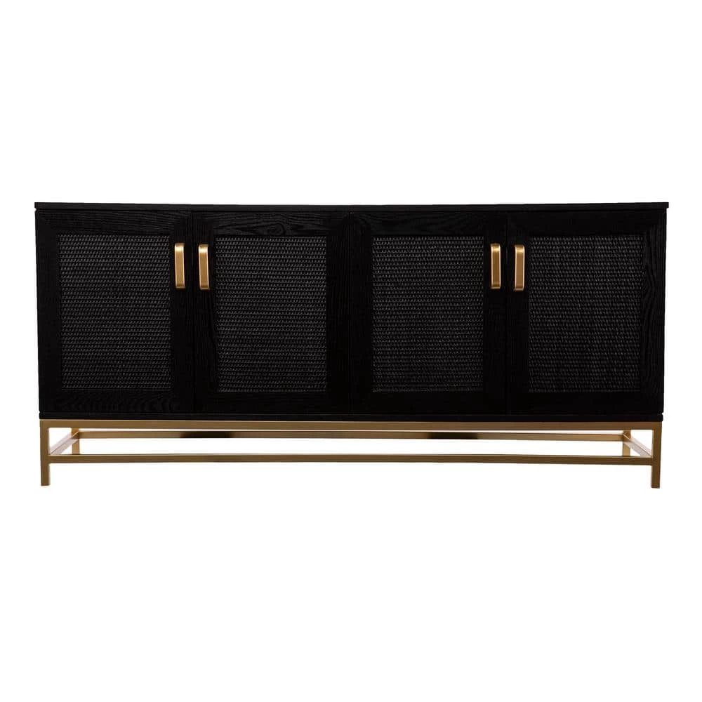 Rochester 55 in. Wood Black TV Stand Fits TV's up to 53 in. by Southern Enterprises 6 Rochester 55 in. Wood Black TV Stand Fits TV's up to 53 in. by Southern Enterprises - Image 4