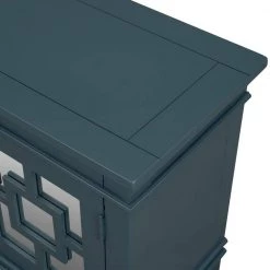 Blue Accent Storage Wooden Cabinet with Decorative Mirror Door by Huluwat 15 Blue Accent Storage Wooden Cabinet with Decorative Mirror Door by Huluwat -Southern Enterprises Sales blue huluwat accent cabinets dj tc wf284088aav 4f 1000