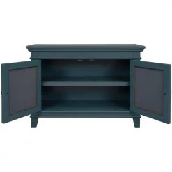 Blue Accent Storage Wooden Cabinet with Decorative Mirror Door by Huluwat 13 Blue Accent Storage Wooden Cabinet with Decorative Mirror Door by Huluwat -Southern Enterprises Sales blue huluwat accent cabinets dj tc wf284088aav 77 1000