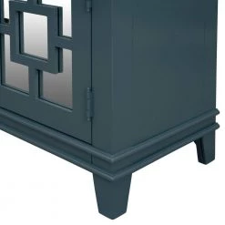 Blue Accent Storage Wooden Cabinet with Decorative Mirror Door by Huluwat 18 Blue Accent Storage Wooden Cabinet with Decorative Mirror Door by Huluwat -Southern Enterprises Sales blue huluwat accent cabinets dj tc wf284088aav fa 1000