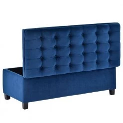 Blue Upholstered Flip Top Storage Bench with Tufted Top (16.1 in. H x 46.5 in. W x 20.1 in. D) by Huluwat -Southern Enterprises Sales blue huluwat bedroom benches dj tc wf280924aav fa 1000