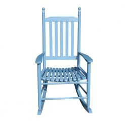 Blue Populus Wood Porch Rocker Chair by Huluwat -Southern Enterprises Sales blue huluwat rockers gliders ottomans dj tc w49528620 4f 1000