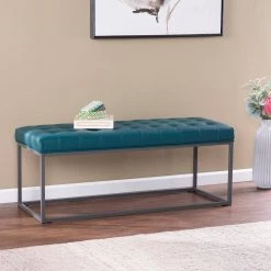 Chatham Blue Bench (19 in. H x 47.25 in. W x 18.75 in. D) by Southern Enterprises 11 Chatham Blue Bench (19 in. H x 47.25 in. W x 18.75 in. D) by Southern Enterprises -Southern Enterprises Sales blue southern enterprises dining benches hd391823 31 1000