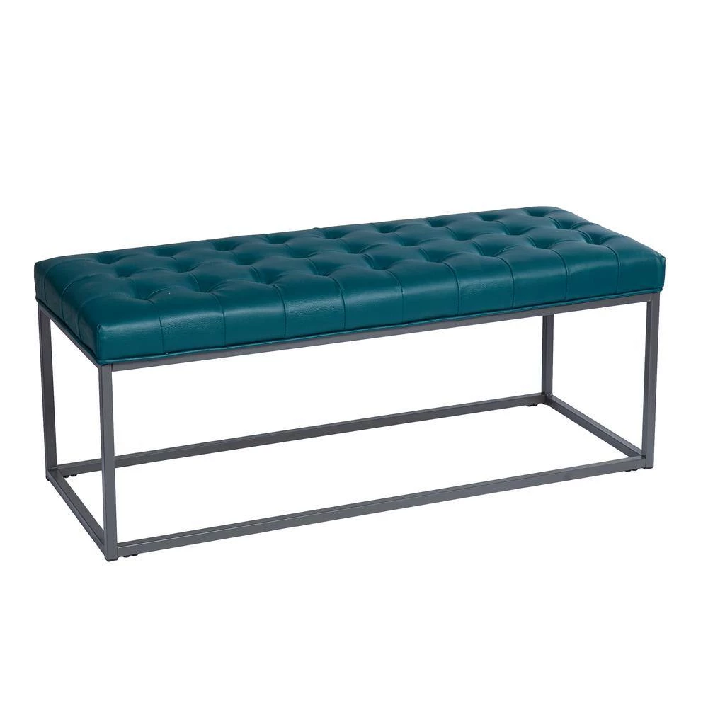 Chatham Blue Bench (19 in. H x 47.25 in. W x 18.75 in. D) by Southern Enterprises 4 Chatham Blue Bench (19 in. H x 47.25 in. W x 18.75 in. D) by Southern Enterprises - Image 2