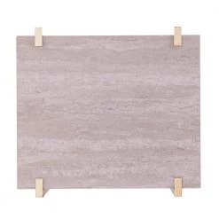 Ballia Brass and Dark Tobacco with White Faux Travertine Square Storage End Table by Southern Enterprises -Southern Enterprises Sales brass and dark tobacco finish w white faux travertine southern enterprises end side tables hd432922 a0 1000