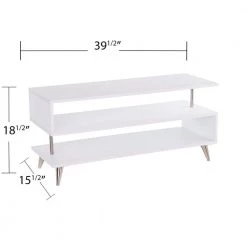 Ephriam 40 in. White and Champagne Engineered Wood TV Stand Fits TVs Up to 37 in. by Southern Enterprises 19 Ephriam 40 in. White and Champagne Engineered Wood TV Stand Fits TVs Up to 37 in. by Southern Enterprises -Southern Enterprises Sales bright white w champagne finish southern enterprises tv stands hd531489 44 1000