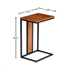 Lucia Brown and Black Contemporary C-Table by Southern Enterprises -Southern Enterprises Sales brown and black finish southern enterprises end side tables hd434285 40 1000