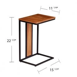 Lucia Brown and Black Contemporary C-Table by Southern Enterprises -Southern Enterprises Sales brown and black finish southern enterprises end side tables hd434285 fa 1000