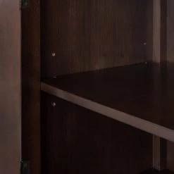 Brown Accent Buffet Sideboard Storage Wooden Cabinet with Doors and Adjustable Shelf by Huluwat -Southern Enterprises Sales brown huluwat accent cabinets dj tc wf281384aad 1f 1000