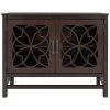 Brown Accent Buffet Sideboard Storage Wooden Cabinet with Doors and Adjustable Shelf by Huluwat 1 Brown Accent Buffet Sideboard Storage Wooden Cabinet with Doors and Adjustable Shelf by Huluwat -Southern Enterprises Sales brown huluwat accent cabinets dj tc wf281384aad 64 1000