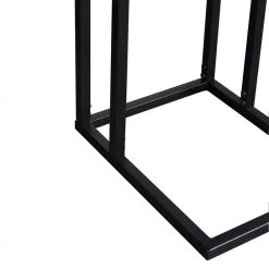 13.78 in. Brown C-Shaped Wood End Table with Metal Frame by Huluwat -Southern Enterprises Sales brown huluwat c tables dj tc wf191336aad 1f 1000