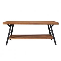 43 in. Brown Rectangle Solid Wood Rustic Coffee Table with Metal Legs by Huluwat 12 43 in. Brown Rectangle Solid Wood Rustic Coffee Table with Metal Legs by Huluwat -Southern Enterprises Sales brown huluwat coffee tables dj tc wf036984daa 1f 1000