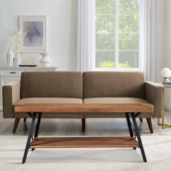 43 in. Brown Rectangle Solid Wood Rustic Coffee Table with Metal Legs by Huluwat 14 43 in. Brown Rectangle Solid Wood Rustic Coffee Table with Metal Legs by Huluwat -Southern Enterprises Sales brown huluwat coffee tables dj tc wf036984daa fa 1000