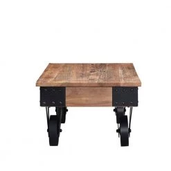 35 in. Brown Rectangle MDF Distressed Coffee Table with Wheels by Huluwat -Southern Enterprises Sales brown huluwat coffee tables dj tc wf036986daa e1 1000