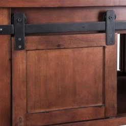 48 in. Brown Rectangle MDF Coffee Table with Storage Shelf and Cabinets, Sliding Doors by Huluwat -Southern Enterprises Sales brown huluwat coffee tables dj tc wf191334aad 4f 1000