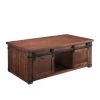 48 in. Brown Rectangle MDF Coffee Table with Storage Shelf and Cabinets, Sliding Doors by Huluwat 1 48 in. Brown Rectangle MDF Coffee Table with Storage Shelf and Cabinets, Sliding Doors by Huluwat -Southern Enterprises Sales brown huluwat coffee tables dj tc wf191334aad 64 1000