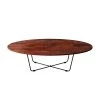 43 in. Brown Oval Particleboard Coffee Table with Solid Iron Support Frame by Huluwat -Southern Enterprises Sales brown huluwat coffee tables jh tc tb00143bksw 64 1000