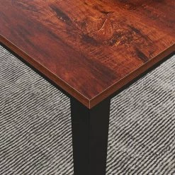 47 in. Rectangular Brown Particleboard No Drawer Computer Desk with Metal Table Legs by Huluwat -Southern Enterprises Sales brown huluwat computer desks jh tc de20247bksw 1f 1000