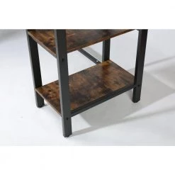 54 in. L-Shape Brown MDF No Drawer Computer Desk with Storage Shelves by Huluwat -Southern Enterprises Sales brown huluwat computer desks xyd g jsb od 01br fa 1000