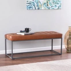 Chatham Brown Bench (19 in. H x 47.25 in. W x 18.75 in. D) by Southern Enterprises -Southern Enterprises Sales brown southern enterprises dining benches hd391816 31 1000