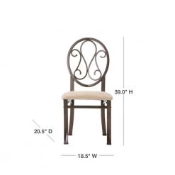 Dark Brown Metal Dining Chair (Set of 4) by Southern Enterprises 9 Dark Brown Metal Dining Chair (Set of 4) by Southern Enterprises -Southern Enterprises Sales brown southern enterprises dining chairs 2014913 40 1000