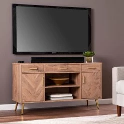 Mawbey 48 in. Brown Wood TV Stand with 1-Drawer Fits TV's up to 46 in. by Southern Enterprises -Southern Enterprises Sales brown southern enterprises tv stands hd391489 31 1000