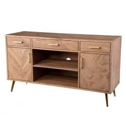 Mawbey 48 in. Brown Wood TV Stand with 1-Drawer Fits TV's up to 46 in. by Southern Enterprises