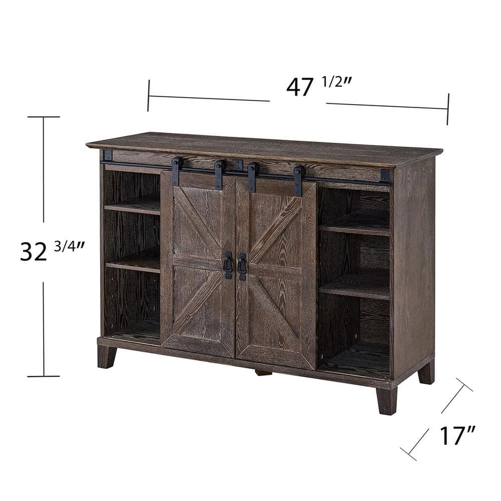 Nuami 48 in. Cerused Burnt Oak Engineered Wood TV Stand Fits TVs Up to 50 in. by Southern Enterprises 14 Nuami 48 in. Cerused Burnt Oak Engineered Wood TV Stand Fits TVs Up to 50 in. by Southern Enterprises - Image 12