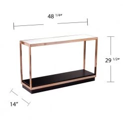 Kreesa 49 in. Clear/Champagne/Black Rectangle Glass Console Table with Storage by Southern Enterprises 17 Kreesa 49 in. Clear/Champagne/Black Rectangle Glass Console Table with Storage by Southern Enterprises -Southern Enterprises Sales champagne and black finish southern enterprises console tables hd433356 44 1000