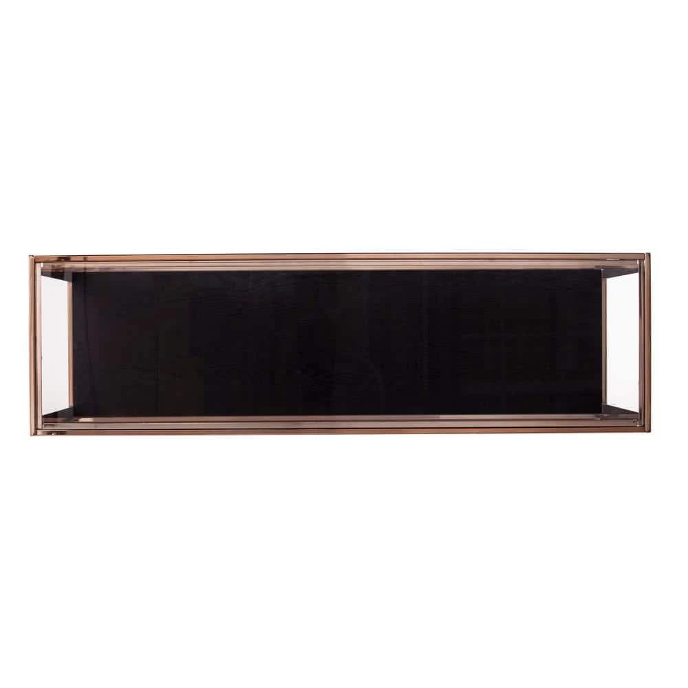 Kreesa 49 in. Clear/Champagne/Black Rectangle Glass Console Table with Storage by Southern Enterprises 6 Kreesa 49 in. Clear/Champagne/Black Rectangle Glass Console Table with Storage by Southern Enterprises - Image 4