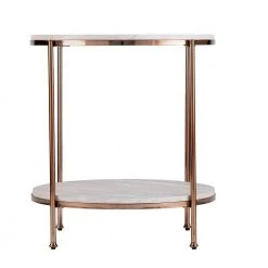 Becklan Champagne with Faux Travertine Round End Table by Southern Enterprises 16 Becklan Champagne with Faux Travertine Round End Table by Southern Enterprises -Southern Enterprises Sales champagne faux travertine southern enterprises end side tables hd524702 1d 1000