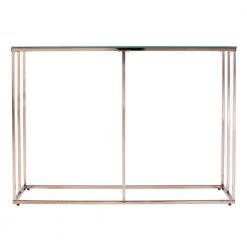 Lahz 42 in. Clear/Champagne Rectangle Glass Console Table by Southern Enterprises -Southern Enterprises Sales champagne finish southern enterprises console tables hd433608 4f 1000