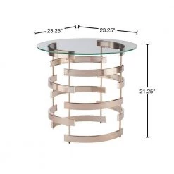 Raymond Champagne End Table by Southern Enterprises -Southern Enterprises Sales champagne finish southern enterprises end side tables hd865102 40 1000