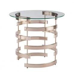 Southern Enterprises Sales 28 Raymond Champagne End Table by Southern Enterprises