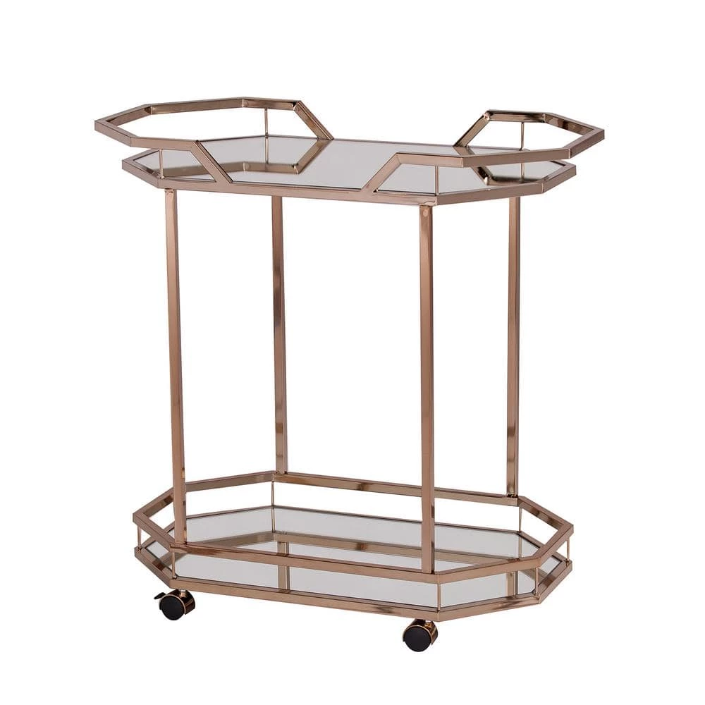 Berndt Champagne Finish Bar Cart by Southern Enterprises 8 Berndt Champagne Finish Bar Cart by Southern Enterprises - Image 6