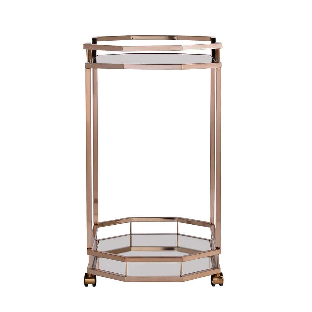 Berndt Champagne Finish Bar Cart by Southern Enterprises 7 Berndt Champagne Finish Bar Cart by Southern Enterprises - Image 5