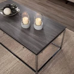 Joaquim 48 in. Chrome/Black Oak Large Rectangle Wood Coffee Table by Southern Enterprises -Southern Enterprises Sales chrome and black oak finish southern enterprises coffee tables hd433417 c3 1000