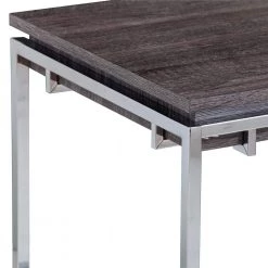 Joaquim Chrome with Black Oak Square End Table by Southern Enterprises 16 Joaquim Chrome with Black Oak Square End Table by Southern Enterprises -Southern Enterprises Sales chrome and black oak finish southern enterprises end side tables hd433424 44 1000