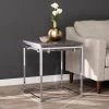 Joaquim Chrome with Black Oak Square End Table by Southern Enterprises -Southern Enterprises Sales chrome and black oak finish southern enterprises end side tables hd433424 64 1000