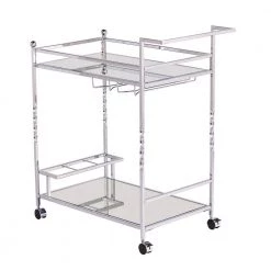 Prindel Chrome Mirrored Bar Cart by Southern Enterprises 20 Prindel Chrome Mirrored Bar Cart by Southern Enterprises -Southern Enterprises Sales chrome finish w mirror southern enterprises bar carts hd530727 1f 1000