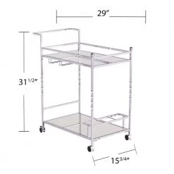 Prindel Chrome Mirrored Bar Cart by Southern Enterprises 23 Prindel Chrome Mirrored Bar Cart by Southern Enterprises -Southern Enterprises Sales chrome finish w mirror southern enterprises bar carts hd530727 76 1000