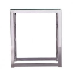 Mikel 19 in. Chrome Square Glass Top End Table by Southern Enterprises 16 Mikel 19 in. Chrome Square Glass Top End Table by Southern Enterprises -Southern Enterprises Sales chrome southern enterprises end side tables hd447582 4f 1000