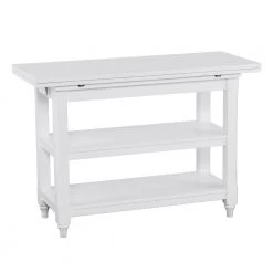 Marcona 35.5 in. Rectangle Clean white MDF top 2 to 6 Person Convertible Console to Dining Table White by Southern Enterprises -Southern Enterprises Sales clean white southern enterprises kitchen dining tables hd650241 fa 1000